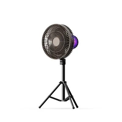 Mosquito Repellent Camping Fan with Tripod, USB Rechargeable Outdoor Fan Bug Zapper,for Tent/Patio/BBQ,Portable Hanging Desk Fan