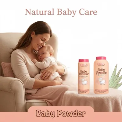 Private Label Baby Talcum Powder Hypoallergenic Gentle Soothing Baby Skin Care Talc Free Baby Powder for Wholesale