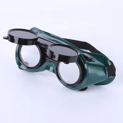 Mass Sales Welding Goggles Anti-glare Anti-dust Splash Welder's Special Foldable Double-lens Goggles