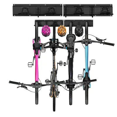 Modern Design Multifunctional Cast Iron Garage Storage Hooks Bike Rack Vertical Bicycle Hanger Wall Mounted 400 Lbs Load Five