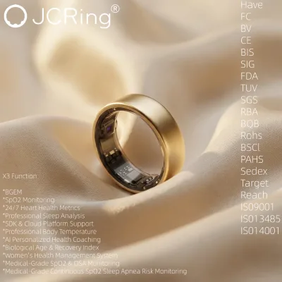 JCRing X3B Smart Ring OEM ODM Waterproof Ai-Powered Health Ring With Personalized Coaching & Trend Analysis BGEM Ring