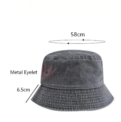 Washed Cotton Bucket Hats Packable Summer Outdoor Cap Travel Beach Sun Hat Plain Colors for Men Women