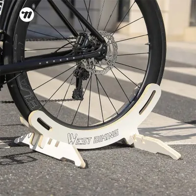 WEST BIKING Mountain Road Bike Front Rear Wheel Parking Rack Adjustable Detachable Bicycle Wooden Parking Rack