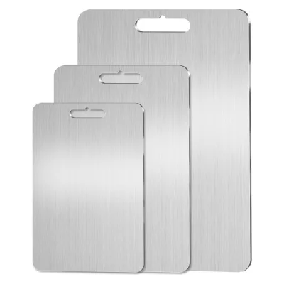 Hot Selling GR1 Grade Hot Rolled Antibacterial Pure Titanium Cutting Board for Kitchen QYX Brand