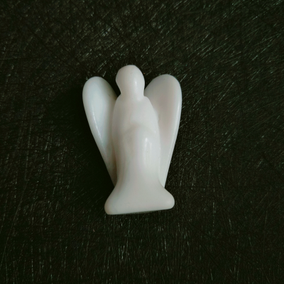 Huiying Polished Angel Hand Carved White Jade 1.5 Inch Carving Sculptures Crafts