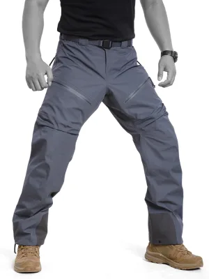 Wholesale Mens Winter Hard Anti-Wrinkle Fleece Lined PU Coated Drawstring Closure 100% Polyester Multi Function Outdoor Trousers