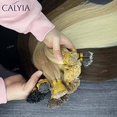 Cuticle Intact Pre Bonded Nano Ring Hair Extension Remy Virgin Human European Hair Weft Keratin Hair Extensions Healthy & Smooth