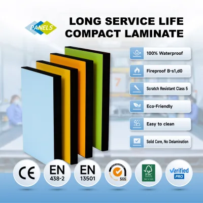 Lightweight Decorative Compact Laminate Panel for Door Skins and Cabinet Panels Compact Laminate