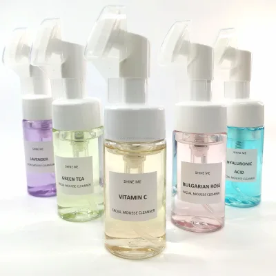 Facial Cleanser Vitamin C , Hyaluronic Acid, Rose Amino Acid Face Wash Cleanser Facial Green Tea Foaming Facial Cleansers Brush
