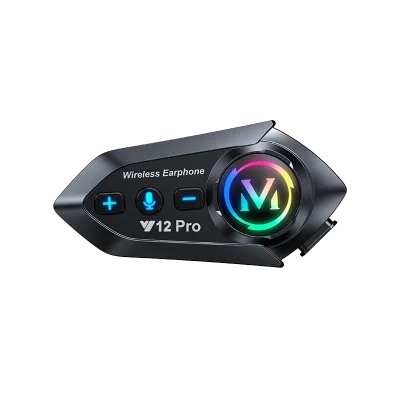 Y12 PRO 2 Riders Helmet Communicator 500M Range Supports Other Brands Connect ABS IPX6 Waterproof Long Standby Time Music