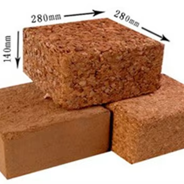 Bulk Coconut Bran Brick for Garden Flower Seedlings, Plant Cultivation Substrate Coconut Bran, Low-Salt and Fleshy Coconut Brick