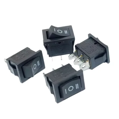 KCD1 Model 3 Position Rocker Switch Panel with Blue Illuminated Lamp CQCCertified On-Off-On Function 3 Pin