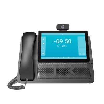 Low Cost Guesthouse 8 Inch Display Hands-free Call Recording POE PSTN 5M Camera SIP Conference Phone Landline Telephone