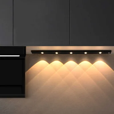 Cabinet Light for Wardrobe Rechargeable Cat-Eye Hill Strip Smart LED Motion Sensor Light
