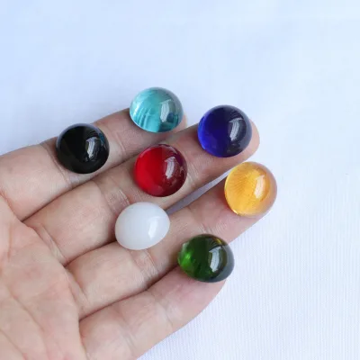 16mm Circular Pearl Cabochon Glass Slices Round Handmade DIY Jewelry Accessorieswholesale Manufacturer