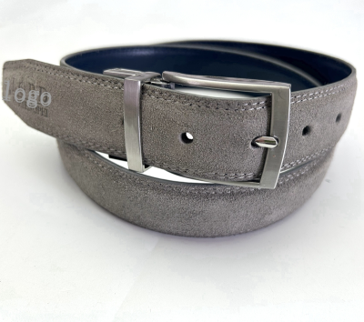 Suede Leather Belts Mens  Business Reversible Belt Luxury Business Leather Belt