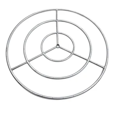 Garden Propane Gas Large Fire Pit Three Spoke Burner Ring