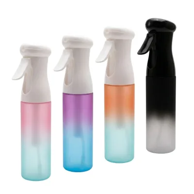 Professional 300ml High Pressure Continuous Spray Bottle Gradient Color Ultra Fine Mist Sprayer for Salon Stylists and Barbers