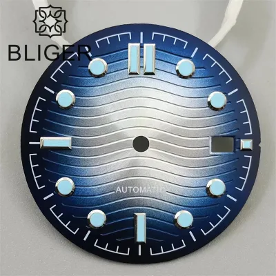 Elegant Blue Luminous Dial 31mm Designed for NH35 Auto Mechanical Watch Movement