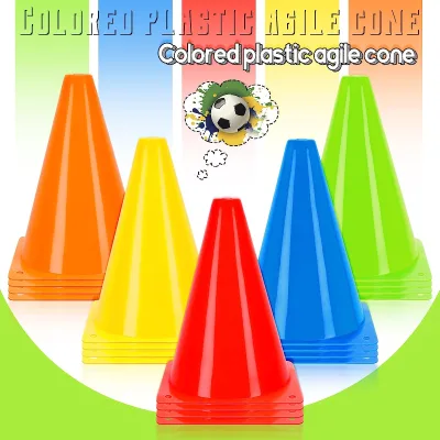Multi Bright Color Flexible Pressure Resistant Supplies for Student School PE Obstacle Drill Game - Agility Cone