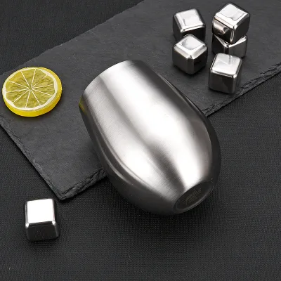 Modern Stainless Steel Non-Breakable Cocktail Glasses Portable for Travel and Outdoor Use Wine Drinkware