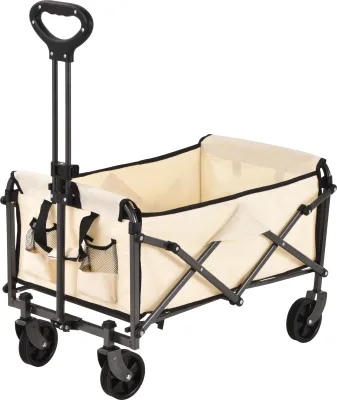 Portable Outdoor Foldable Multi-functional Stroller with 5-inch Adjustable Four Wheels, Suitable for Camping and Folding.