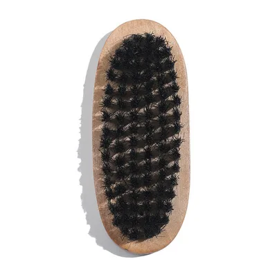 Print logo Natural Boar Bristle Beard Brush for Man Beard Hair Cleaning Tool Hair Brush