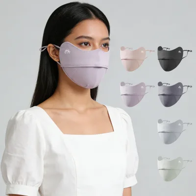 Summer Women Dustproof Daily Use Adjustable Breathable Ice Cooling UV Protection Face Mask