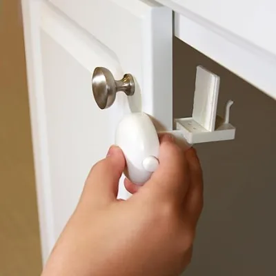 Adhesive Double Door Cabinet Lock ZeroPinch Design Only Fits Standard Framed Cabinets and Furniture