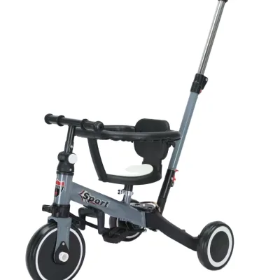 Simple and Stylish Kids Tricycle 2-4 Years Old Outdoor Riding High Carbon Steel Frame Adjustable Pushbar