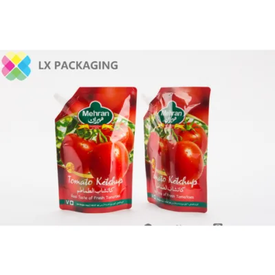 Sauce Packaging Pouch- Tomato Paste Ketchup Hot Filling Aluminum Laminated Stand Up Spout Bag