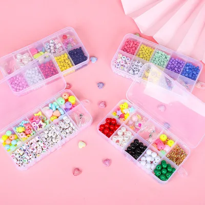 Wholesale Pony Beads Bracelets Making Kit Rainbow Beads Set for Bracelets Necklace Making Crafts for Christmas Gift