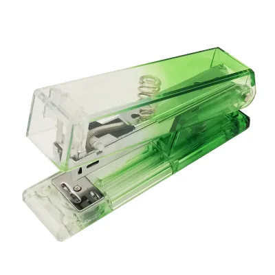 Office Supplies Plastic Manual Labor-saving Durable Paper Stapler Cute 20sheets 55mm Gradient Color Depth Mid Duty logo