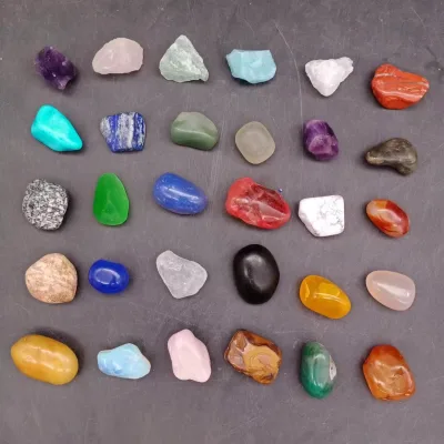 Irregular Natural Multi-color Agate Raw Stone Material Is Used for Making Necklaces and Other Jewelry