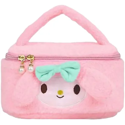 Kawaii Cosmetic Bag Cartoon Makeup Bag for Friend Travel Cosmetic Pouch With Mirror Plush Classic Character Cosmetic Bag