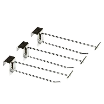 Wholesale Steel Pegboard Display Hooks Heavy Duty Chrome Plated for Stationery Stores and Supermarkets