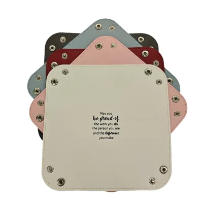 Leather PU Polygon Dice Tray Plate Storage Box Holder Folding Removable Concealed for RPG DND Table Board Games Components