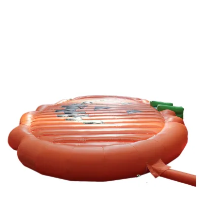 New Popular Indoor Outdoor Inflatable Pumpkin Jumping Mat Combination Trampoline Bouncy Bed for Play Project