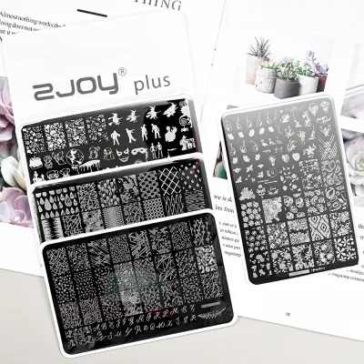 Nail Art Stamping Plate French Line Stripe Design Nail Polish Flower Leaf Printing Stamp Template Tool Plate Manicures