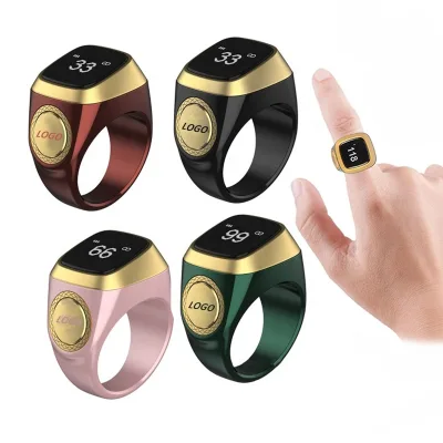 Smart Muslim Prayer Ring Zikr Counter with Qibla Finder for Men and Women Wholesale OEM