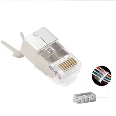 Versatile Matching Parts Easy Crimping Cat5e/Cat6/Cat7 UTP RJ45 Transparent Network Crystal Head Connector for Daily Maintenance