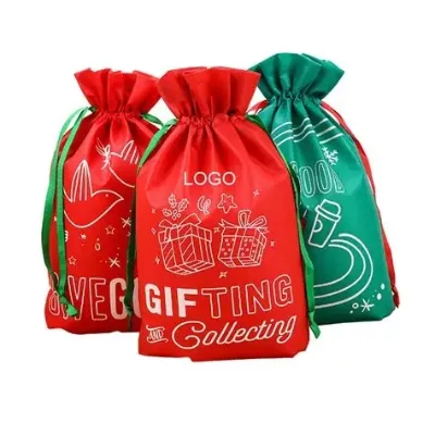 Custom Drawstring Pouch for Gifts Small Items Events Trade Shows Promotional Packaging Reusable Bag with Drawstring Closure