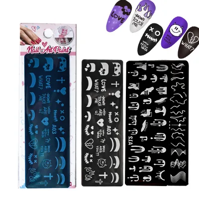 New DIY French Printed Nail Art Stamping Plates Various Combinations with Stainless Steel Tool Beauty Tool