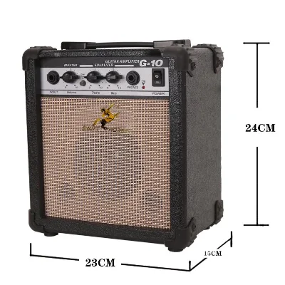 Professional Guitar Amplifier 10W Amp Volume Treble Bass Portable Amplifier for Acoustic Electric Guitar for Beginner