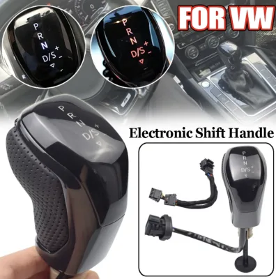 LED Electronic Leather Gear Shift Knob for VW Golf Mk6/Mk7 Leon Touran Passat B7/B8 Universal Fit-FetonAuto Silver Smoke