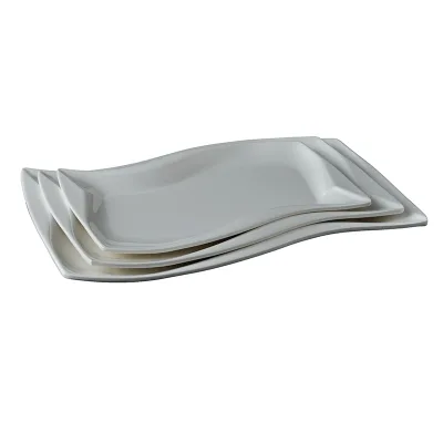 Square Melamine Plates Restaurant Plastic Charger Plates