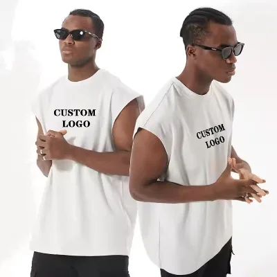 Men's Casual Cotton T-Shirt Quick Dry Gym Vest Tank Top Breathable Knitted Underwear Sleeveless Activewear Singlet
