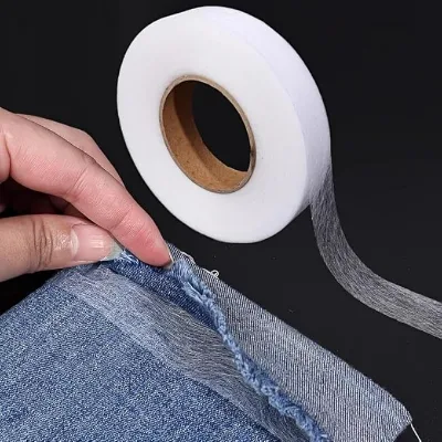 Double-Sided Satin Fabric Tape-Fusible & Adhesive No Sewing or Ironing Required for Quick Clothing Repairs