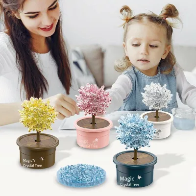 Science Small Experiment Crystal Growing Magic Tree DIY Handicraft Kit for Primary School Students-Intellectual Development Gift