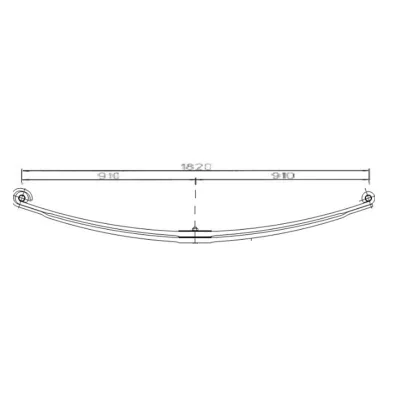 Customized  Durable Material Pair of Leaf Springs, Tricycle Leaf Springs Shock-absorbing LEAF SPRING